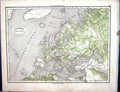 Old Emil Von Sydow?S Schul-Atlas 1870 Map Europe Europa France Spain Victorian