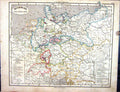 Old Emil Von Sydow?S Schul-Atlas 1870 Map Deutschland Bayern Germany Victorian