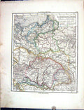 Old Emil Von Sydow?S Schul-Atlas 1870 Map Polen Preussen Karpathenlan Victorian