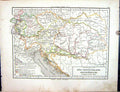 Old Emil Von Sydow?S Schul-Atlas 1870 Map Sud-Deutschland Oesterreich Victorian