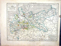 Old Emil Von Sydow?S Schul-Atlas 1870 Map Nord-Deutschland Preussen L Victorian