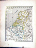 Old Emil Von Sydow?S Schul-Atlas 1870 Map Niederlande Belgium Flander Victorian