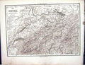 Old Emil Von Sydow?S Schul-Atlas 1870 Map Die Schweiz Switzerland Ber Victorian