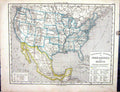 Old Emil Von Sydow?S Schul-Atlas 1870 Map Nord-Amerika America Texas Victorian