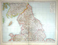 Old Print Map C1893 England Wales Isle Man Wigtown York Chester Dumfries 19th