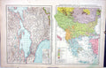 Antique Old Print Map C1893 Ethnographic Balkan Constantinople Marmara Sea 19th