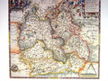 Antique Old Print Colour Map Bedford England Warwickshire Surrey Hamptonshire