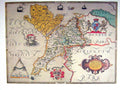 Original Old Antique Print Colour Map Merioneth Denbygshire Wales Harlech