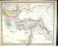 Antique Print Harrow Map 1880 Turkish Empire Crete Cyprus Black Sea Greece 19th