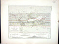 Original Old Antique Print Johnston Map 1856 Hyetographic Rain Chart World 19th