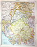 Old Bartholomew Map C1900 India Rajput Jodhpur Marwar Punjab Kathiawa Victorian