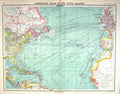 Old Bartholomew Map C1900 Commercial Chart North Atlantic Cuba Jamaic Victorian