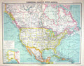 Old Commercial Chart North America Alaska Cuba Florida Bartholomew Ma