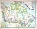 Old Bartholomew Map C1900 Dominion Canada Hudson Bay Vancouver Nova S Victorian