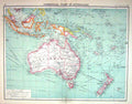 Old Commerical Chart Australasia Bartholomew Map C1900 Australia New Victorian