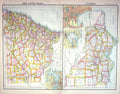 Old Bartholomew Map C1900 Australia New South Wales Victoria Melbourn Victorian