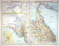 Old Bartholomew Map C1900 Australia Queensland British New Guinea Ade Victorian