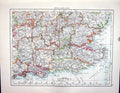 Old Johnston Map 1898 South England Isle Wight Scotland Orkney Shetla Victorian