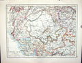 Old Antique Print Johnston Map 1898 India Bombay Bay Bengal Assam Bhutan 19th