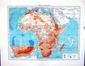 Antique Print Physical Africa Algeria Tunis Mediterranean Johnston Map 1898