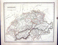 Old Antique Print Chambers Gellatly Map 1855 Switzerland Berne Oberland 19th