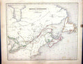 Old Chambers Gellatly Map 1855 America British Possessions Nova Scoti Victorian