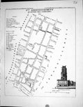 Antique Old Print Quartier Lombards Temple Fleury Map Paris France Plan 1834