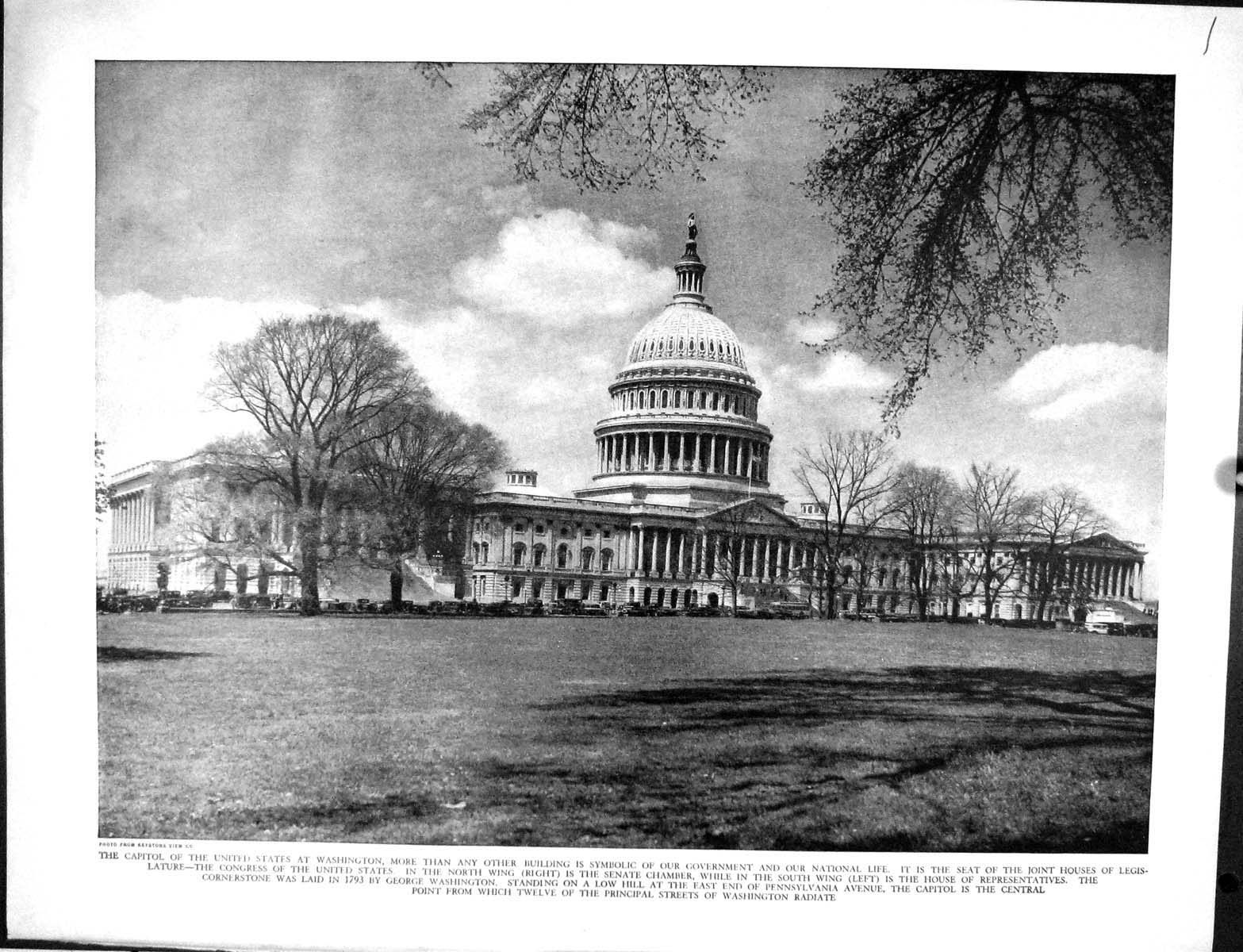 Old Collier Capitol United States America Washington Government 1936 20th