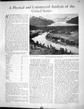 Original Old Vintage Print Collier Mountains America Valeys Alaska 1936 20th