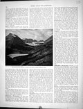 Old Print Gould Mountain Grinnell Glacier Lake National Park Collier 1936 20th