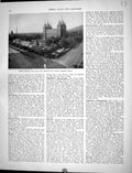 Antique Old Print Temple Square Salt Lake City Mormon Collier Photograph 1936