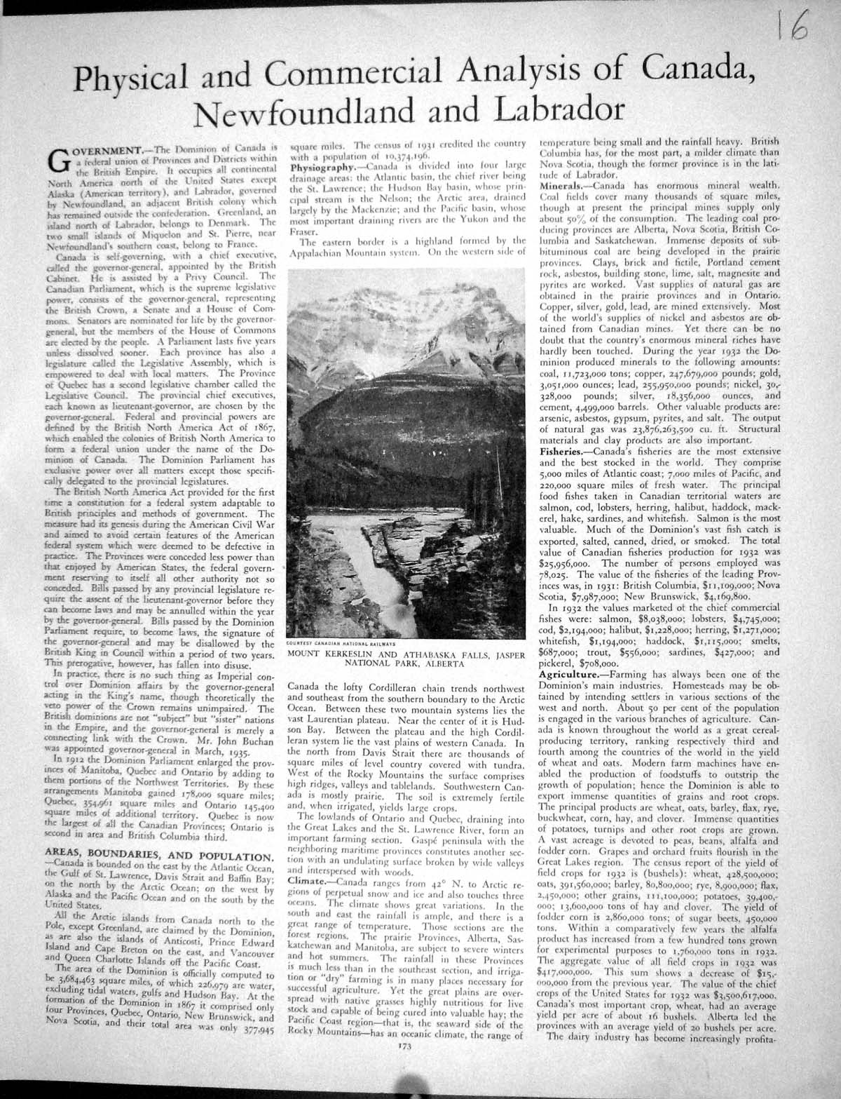 Old Mount Kerkeslin Athabaska Falls Jasper National Park Alberta Coll