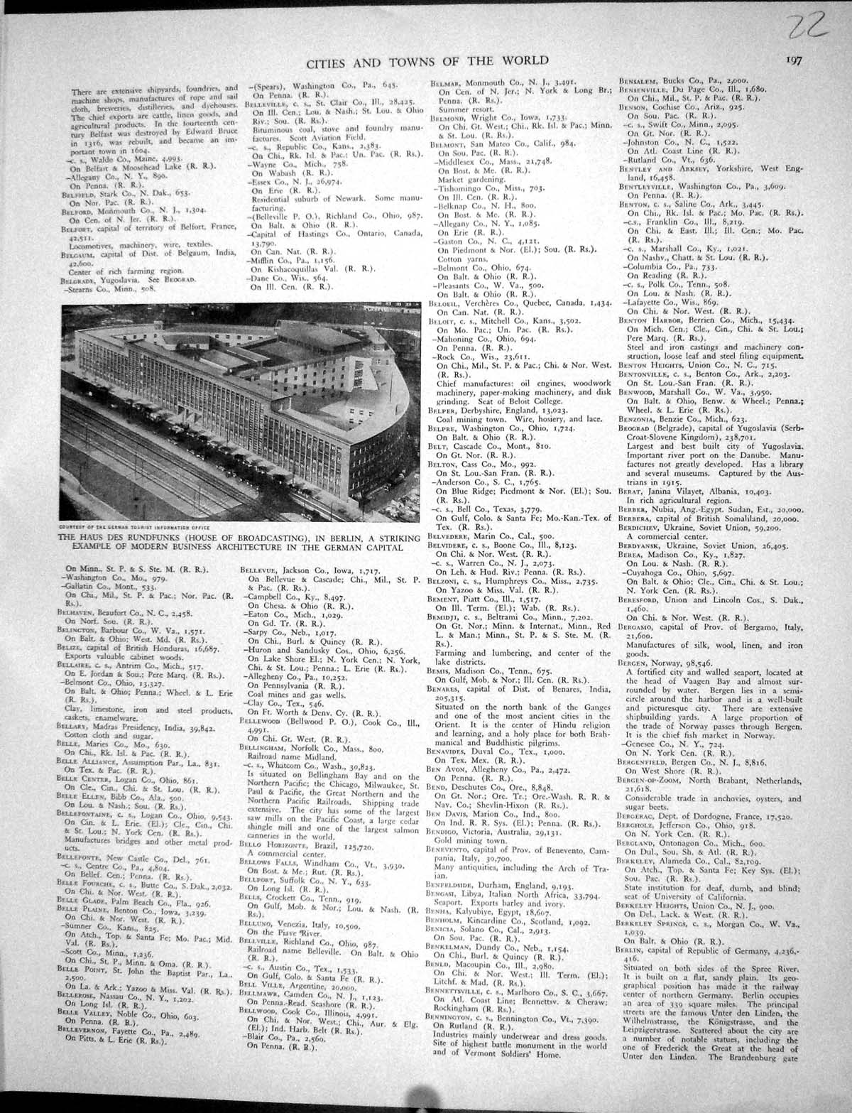 Antique Print Collier 1936 Haus Rundfunks House Broadcasting Berlin Gemany 20th
