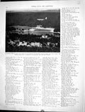 Antique Old Print Collier 1936 View West Point Hudson River Stadium Buildings