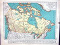 Old Collier Map 1936 Rand Mcnally Canada Newfoundland Nova Scotia Pri 20th