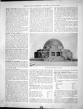 Antique Old Print Collier 1936 Adler Planetarium Chicago Switzerland Colorado