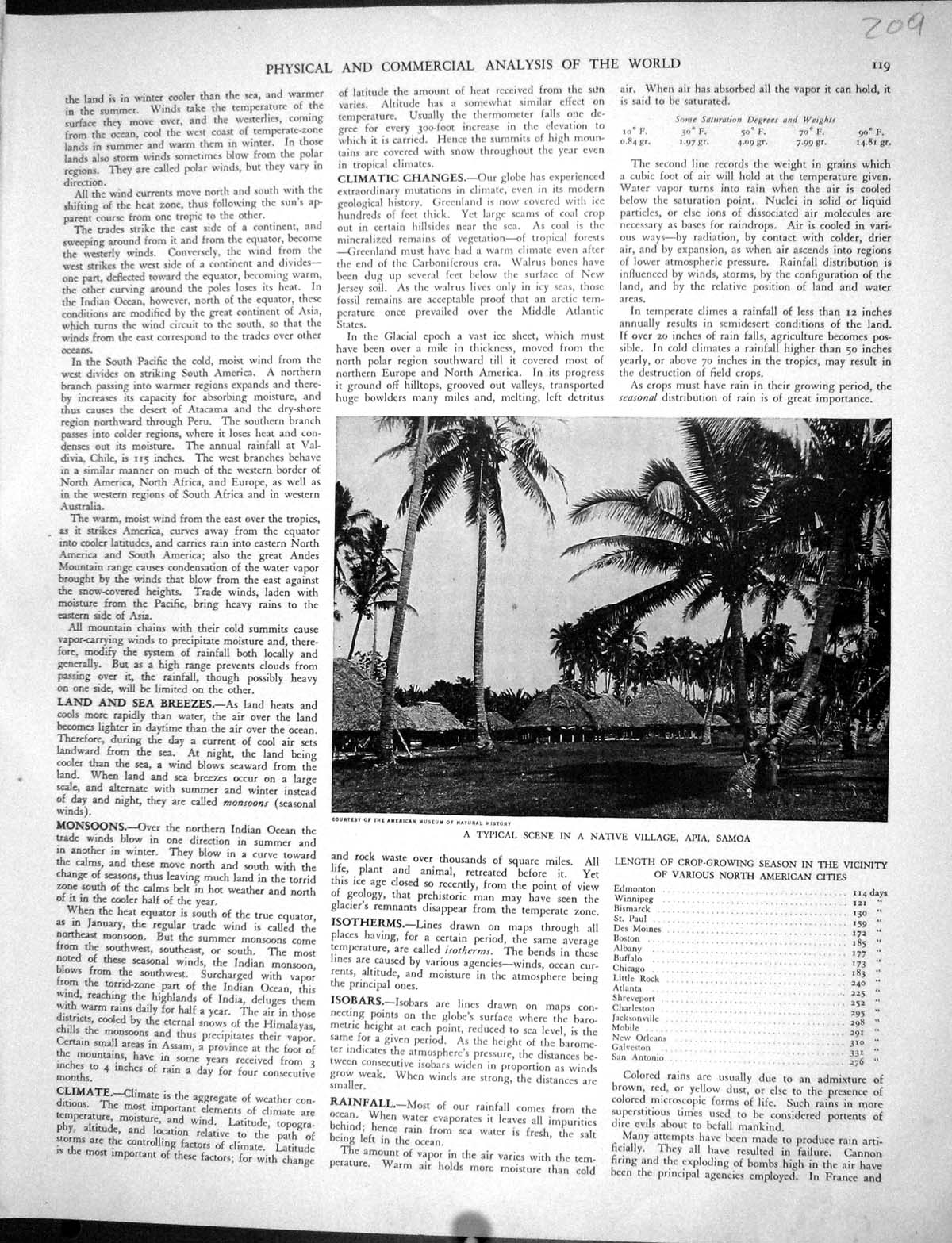Old Vintage Print Collier 1936 Native Village Apia Samoa Morlaix France 20th