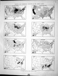 Old Print Collier 1936 Physical Map Commercial America Oil Tanks Whiting 20th