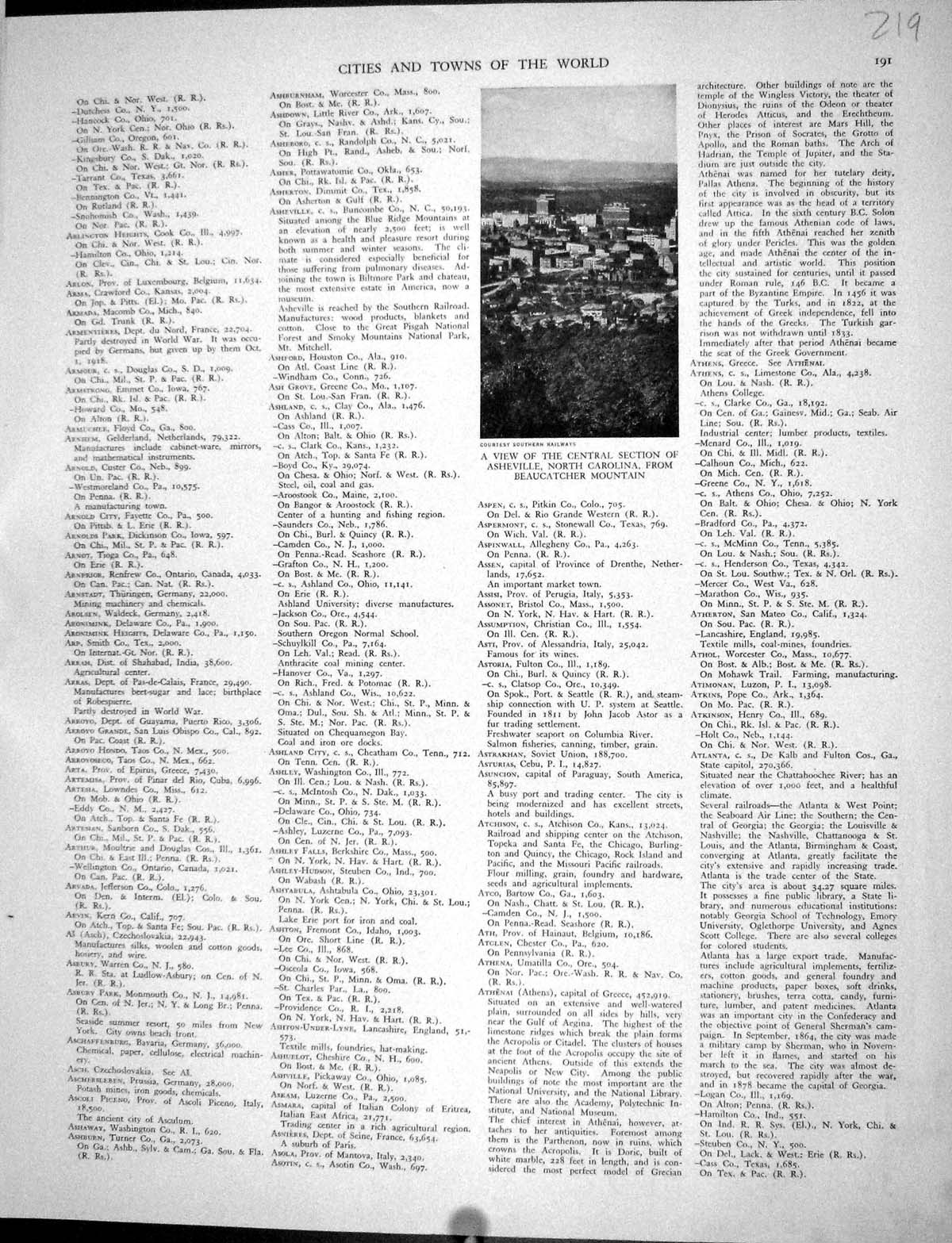 Old Collier 1936 Asheville Carolina Beaucatcher Mountain Map Atlanta 20th