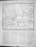 Antique Old Print Collier 1936 Map London Churchill Downs Kentucky America 20th