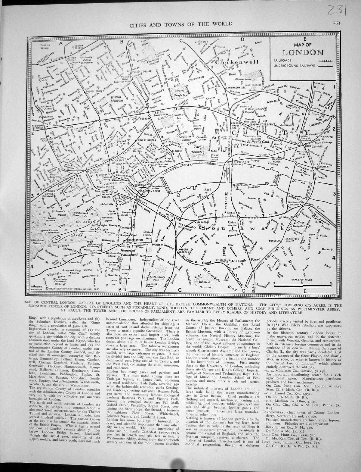 Antique Old Print Collier 1936 Map London Churchill Downs Kentucky America 20th