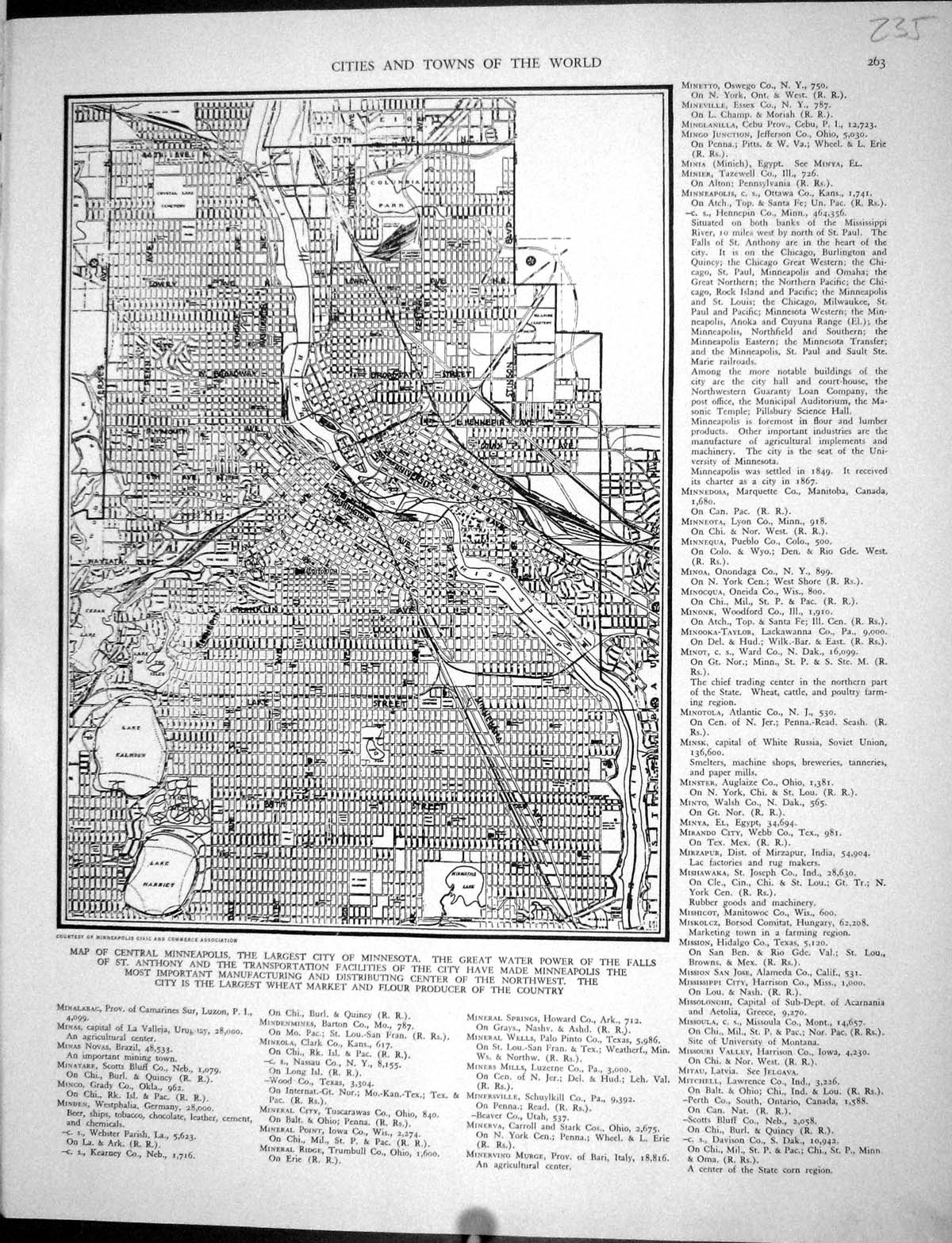 Antique Print Collier 1936 Map Minneapolis Minnesota America Windsor Canada