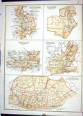 Old Plan Salford Swansea Sheffield Liverpool Nottingham Keane Map 188 Victorian