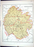 Old Keane Map 1886 Herefordshire Leominster Ledbury Hereford England Victorian