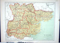 Old Keane Map 1886 Essex England Epping Romford Harwich Maldon Saffro Victorian