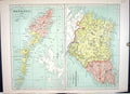 Old Hughes Keane Map Scotland 1886 Caithness Sutherland Hebrides Harr Victorian