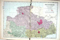 Antique Print Damaged Bacon Map 1883 Devonshire Exeter Barnstaple Tiverton 19th