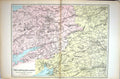 Antique Old Print Bacon Map 1883 Lakes Killarney Ireland Kerry Kenmare River