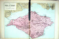 Antique Old Print Bacon Map 1883 Damaged Isle Wight Sandown Ventnor Brixton
