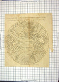 Antique Old Print Map Western Hemisphere North South America Hardy Ludgate